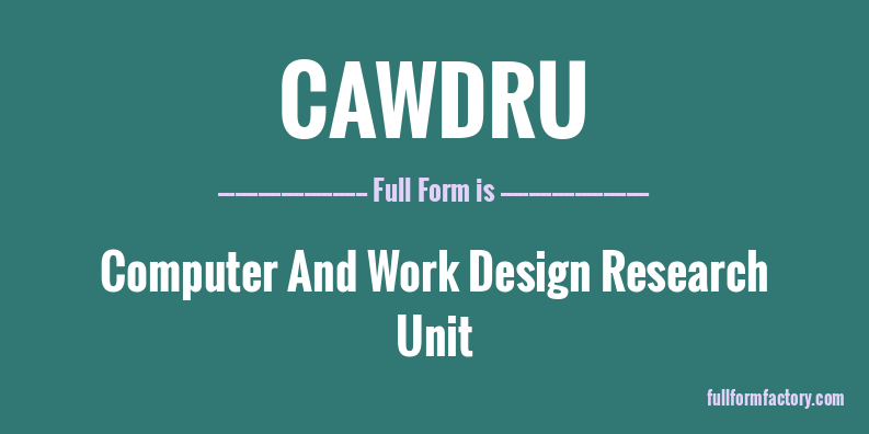cawdru-full-form
