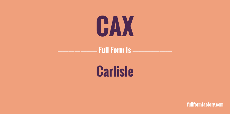 cax-full-form