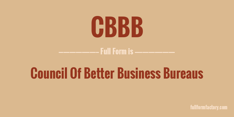 cbbb-full-form