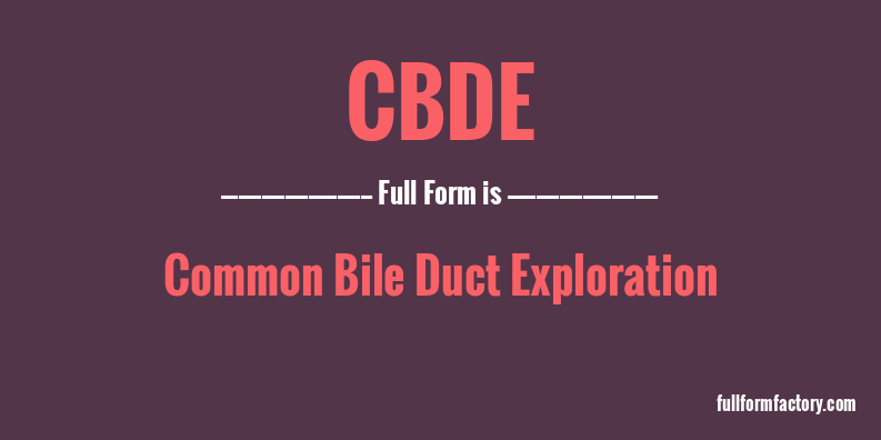 cbde-full-form