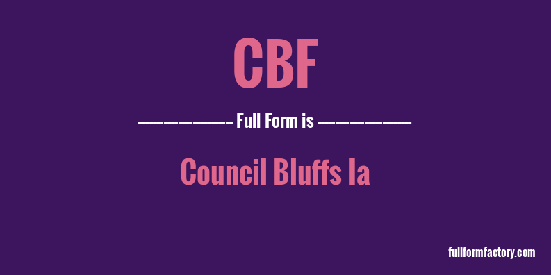 cbf-full-form