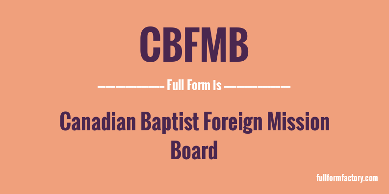 cbfmb-full-form