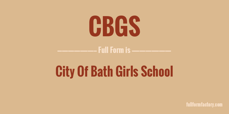 cbgs-full-form