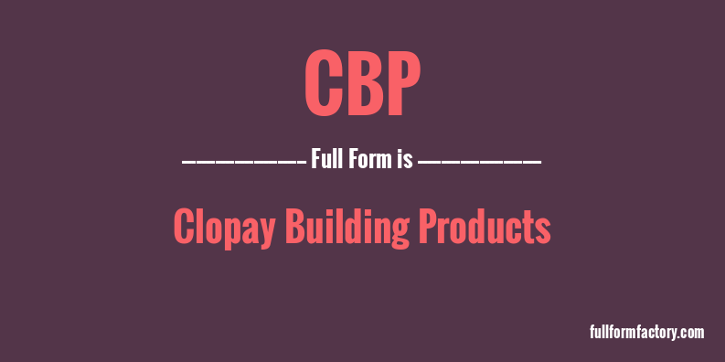 cbp-full-form