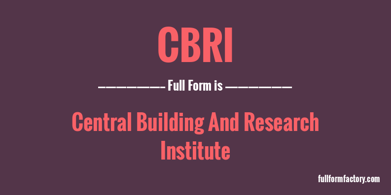 cbri-full-form