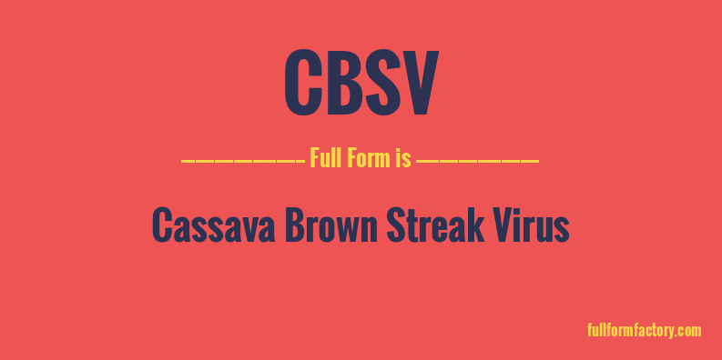 cbsv-full-form