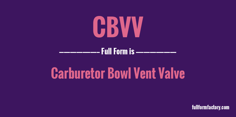 cbvv-full-form