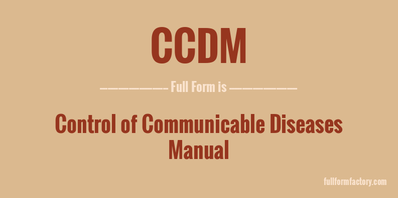 ccdm-full-form