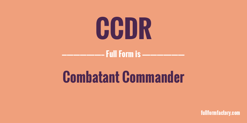 ccdr-full-form