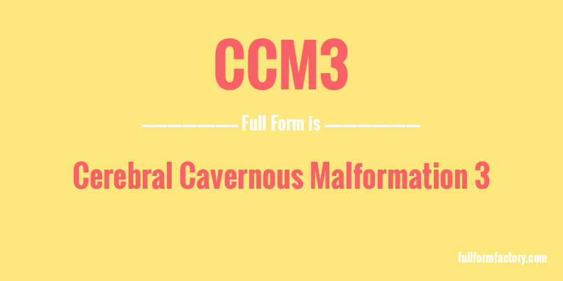 ccm3-full-form