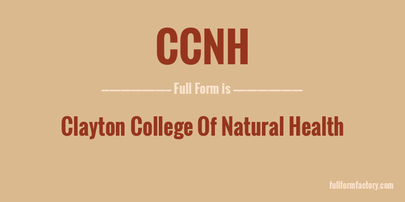 ccnh-full-form
