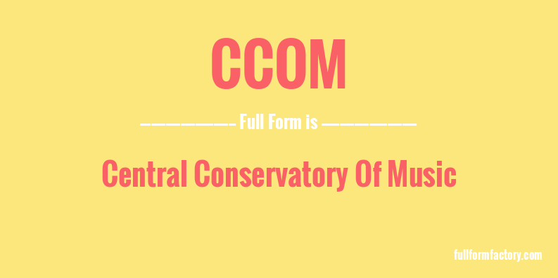 ccom-full-form