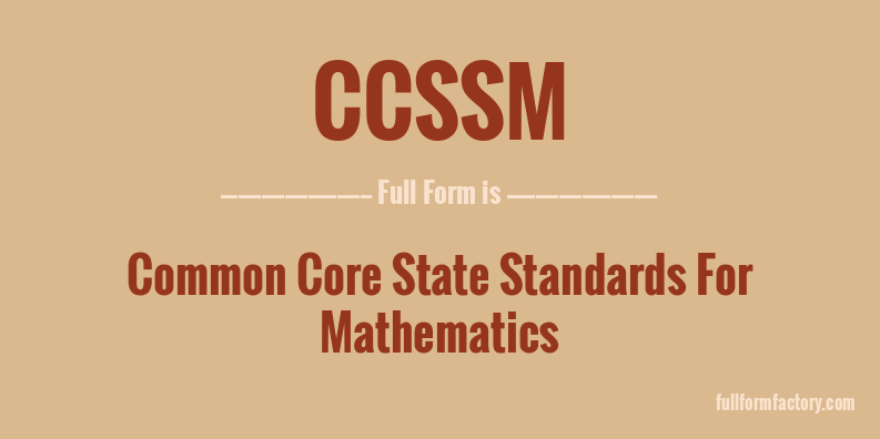 ccssm-full-form
