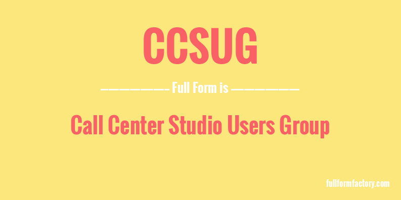 ccsug-full-form