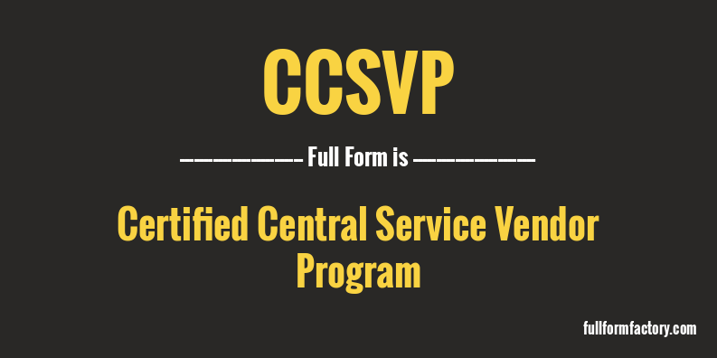 ccsvp-full-form