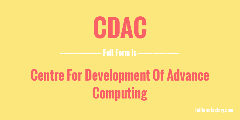 cdac-full-form