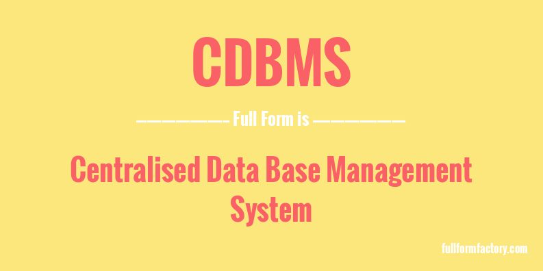 cdbms-full-form