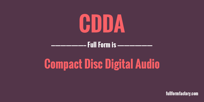 cdda-full-form