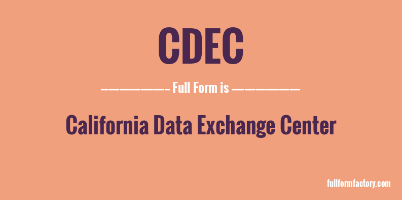 cdec-full-form