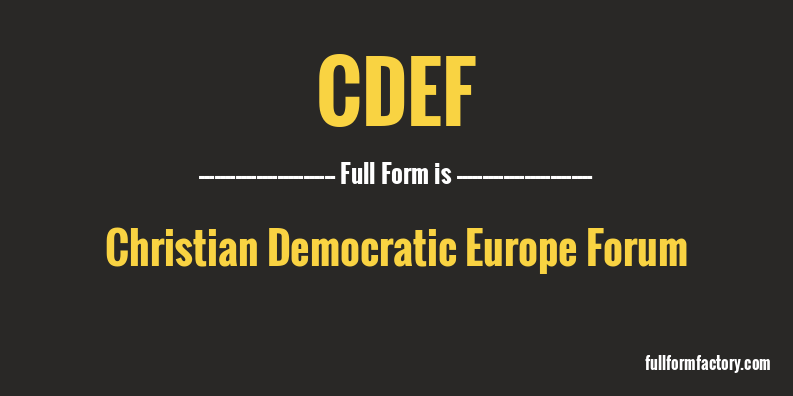 cdef-full-form