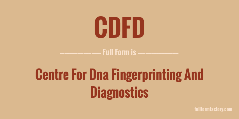 cdfd-full-form