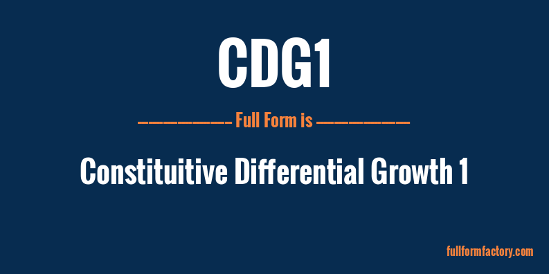cdg1-full-form