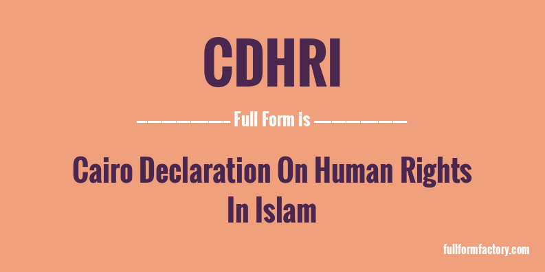 cdhri-full-form