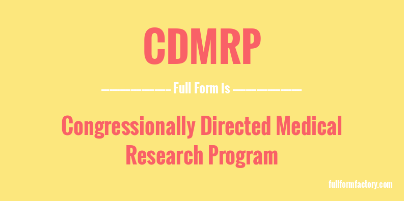 cdmrp-full-form