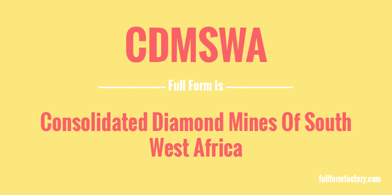 cdmswa-full-form
