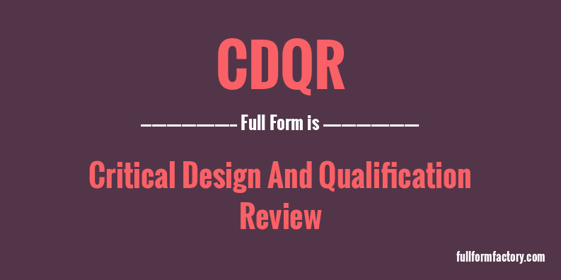 cdqr-full-form
