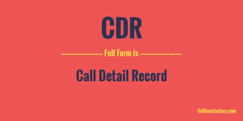 cdr-full-form