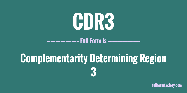 cdr3-full-form