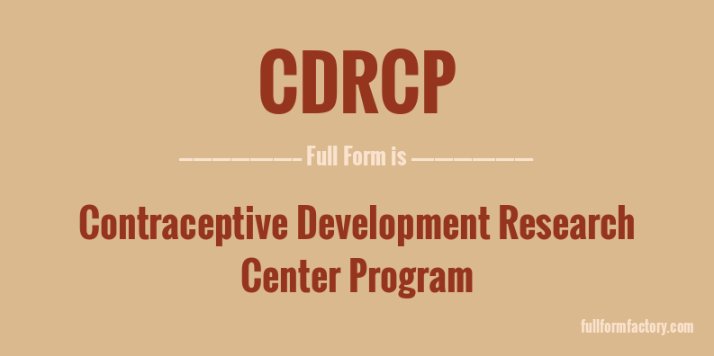cdrcp-full-form