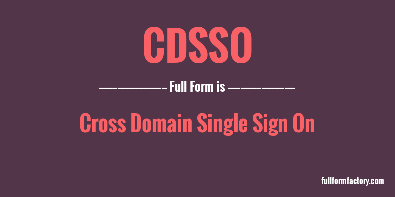 cdsso-full-form