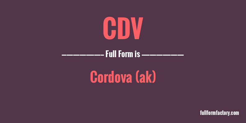 cdv-full-form