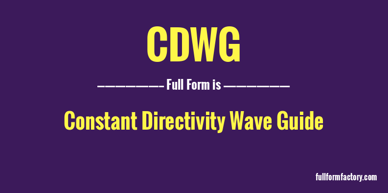 cdwg-full-form
