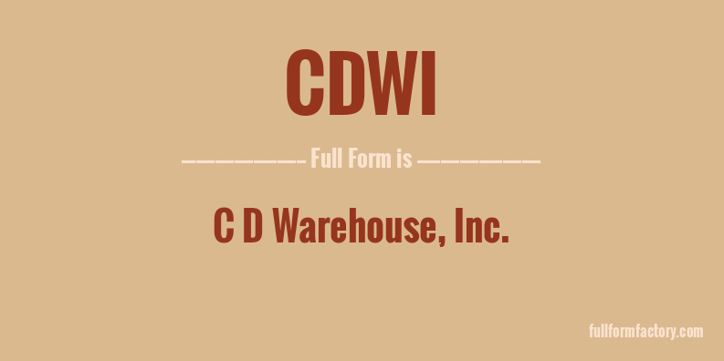 cdwi-full-form