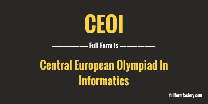 ceoi-full-form