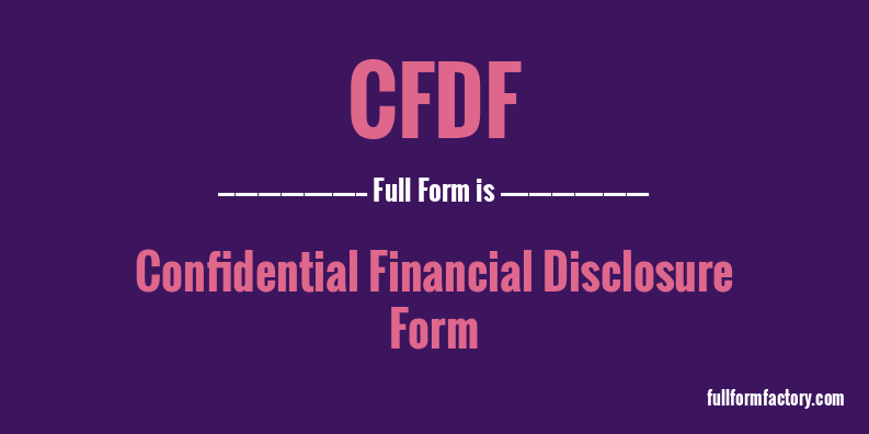 cfdf-full-form
