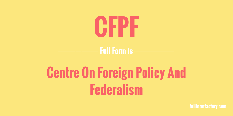 cfpf-full-form