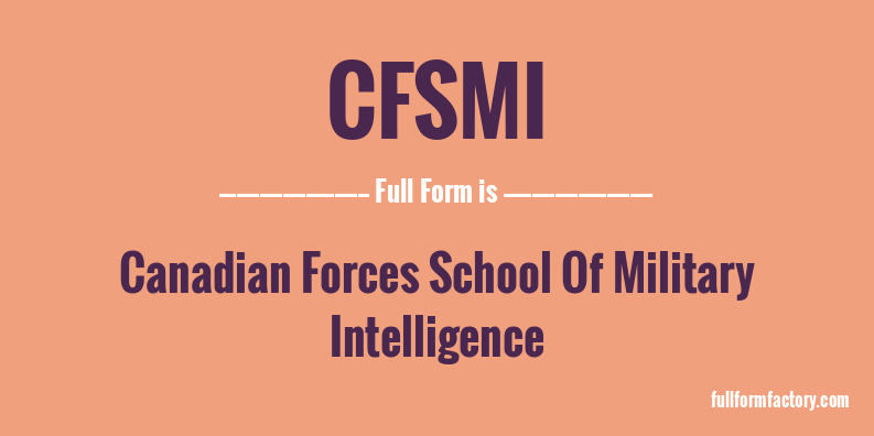 cfsmi-full-form