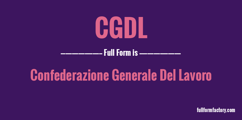 cgdl-full-form
