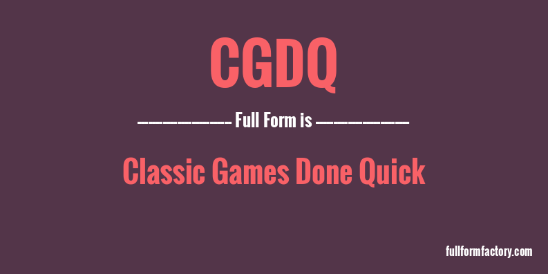 cgdq-full-form