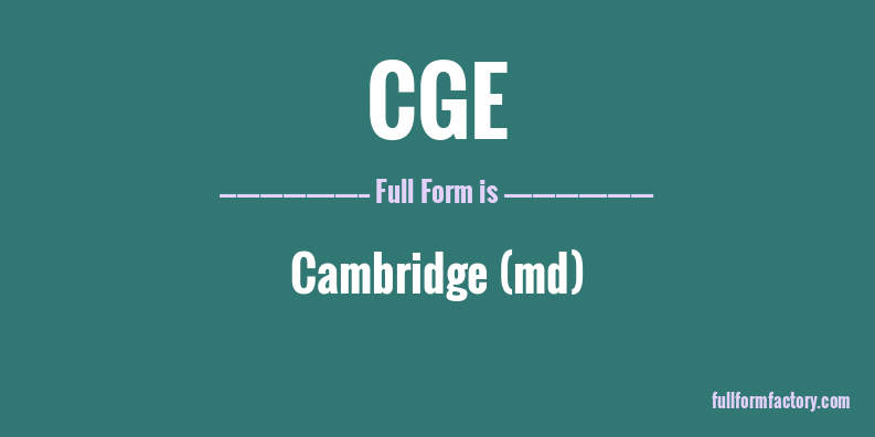 cge-full-form