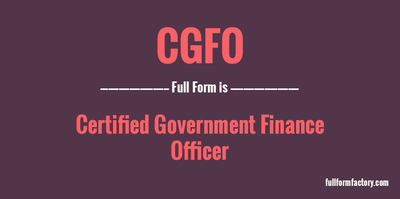 cgfo-full-form