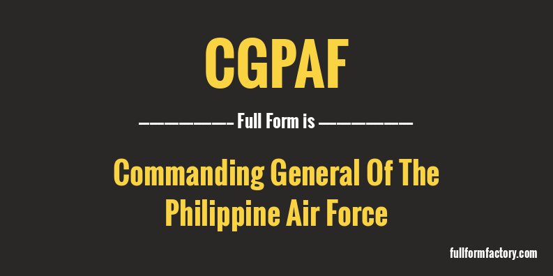 cgpaf-full-form