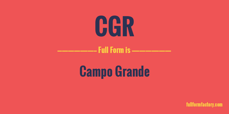 cgr-full-form