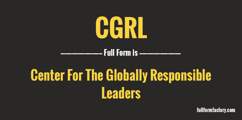 cgrl-full-form