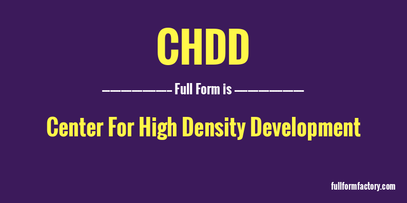 chdd-full-form