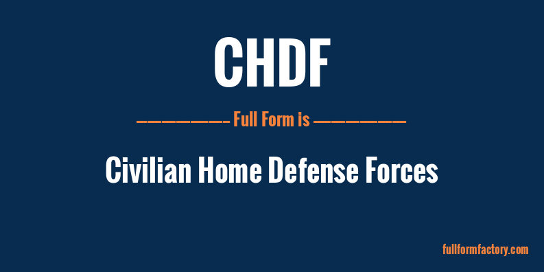 chdf-full-form